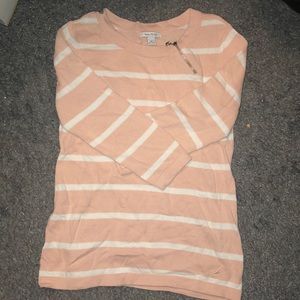 three quarter sleeve nautica striped sweater
